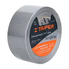 TRUPER - Cinta Para Ducto Profesional De 30 Metros, Hasta 60°c