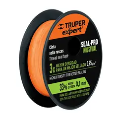 TRUPER - Cinta Teflón Industrial De 1/2'', Largo 7 Metros, Multiusos