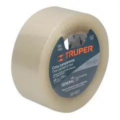 TRUPER - Cinta Ancha Transparente Profesional De 150 Metros Y 48 Mm
