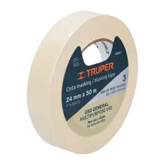 TRUPER - Cinta de Enmascarar Profesional de 50 Metros, Ancho 24 Mm