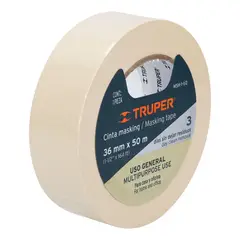 TRUPER - Cinta De Enmascarar Profesional De 50 Metros, Ancho 36 Mm