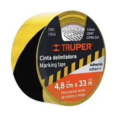 TRUPER - Cinta De Marcación De 33 Mt X 48 Mm Para Delimitar Zonas