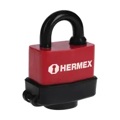 HERMEX - Candado De 50 Mm De Acero Con Cuerpo Laminado Y Forro En Pvc