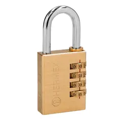 HERMEX - Candado De Combinación De 40 Mm En Latón, No Requiere Llave