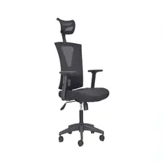 ERGONOMUS - Silla Presidente Niza Sop.Lumbar Bzo Grad. Basculante Negro