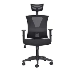 ERGONOMUS - Silla Presidente Niza Sop.Lumbar Bzo Grad. Basculante Negro
