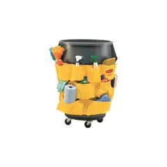 RUBBERMAID - Bolsa Organizadora FG264200YEL para Carro de Limpieza en Vinilo Amarillo