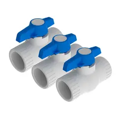 PCP - Paqx3und Val Bola De 1pulg Pvc Soldar Tipo Pesado