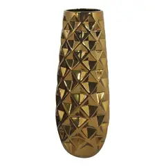 JUST HOME COLLECTION - Florero Cerámica 14x35.5cm Oro Origami