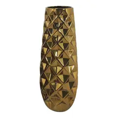 undefined - Florero Cerámica 10.5x25.5cm Oro Origami