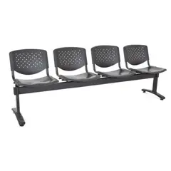 ERGONOMUS - Tandem Risma 4 Puestos Negro