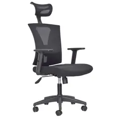 ERGONOMUS - Silla Presidente Niza Sop.Lumbar Bzo Grad. Basculante Negro