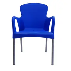ERGONOMUS - Silla Cafeteria Eva Con Brazos Azul Oscuro
