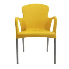 ERGONOMUS - Silla Cafeteria Eva Con Brazos Amarillo