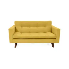 HOGAR VENECIA - Sofá Manila 80X153X85 Tela Mostaza