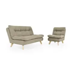 HOGAR VENECIA - Sófa y Poltrona Toulouse Tela Taupe
