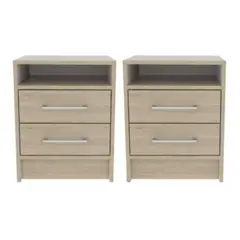 RTA DESIGN - Setx2 Mesa De Noche Dublin 2 Cajnes Beige