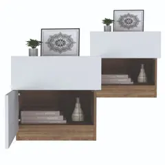 RTA DESIGN - Setx2 Mesa De Noche Nebrask 1 Cajón 7743 Miel