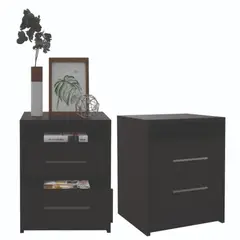 RTA DESIGN - Setx2 Mesa De Noche Werner 2 Cajones Wengue