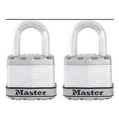 MASTER LOCK - Set x 2 Candados Acero Inoxidable 44mm