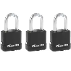 MASTER LOCK - Set x 3 Candados Exterior Carburo De Boro 44mm