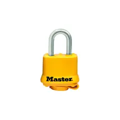 MASTER LOCK - Candado Con Funda Amarilla 3.96cm