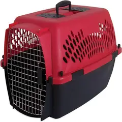 ASPEN PET - Jaula Para Mascotas Aspenpet Pet Porter Tamaño Grande Plástico Negro Rojo