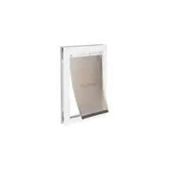 GENERICO - Puerta Para Mascotas PetSafe Aluminio Blanca Marco Reforzado