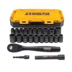 DEWALT - Juego de Dados de 23 Piezas con Mando de 1 Punto 2 Pulgadas