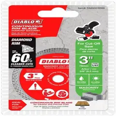 DIABLO - Disco de Corte Reborde Continuo de Diamante 7.62 cm