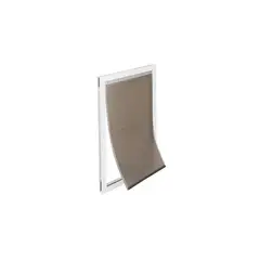GENERICO - Puerta Para Mascotas Tell Extra Grande Marco De Aluminio Blanco
