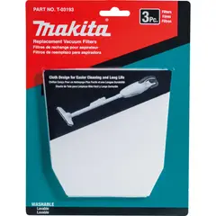 MAKITA - Filtro De Tela Para Aspiradora De Tienda Paquete De 3