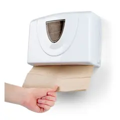 ENERGY PLUS - Dispensador De Toallas De Papel En Z Plástico Blanco De 26X19 Cm
