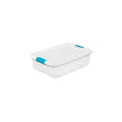 STERILITE - Caja con Tapa de Plástico/Traba Capacidad 30.28 L