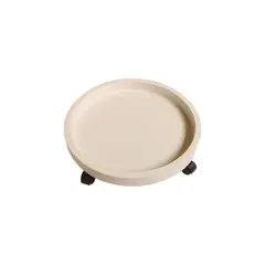 LANDSCAPERS SELECT - Base Para Matera Con Ruedas Plástico Redondo 38.10cm Blanco