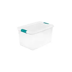 STERILITE - Caja con Cierre Lateral Cap de 60.56L con Tapa Color Blanco