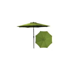 SEASONAL TRENDS - Parasol Redondo De Acero Con Manivela E Inclinación 2.74 M Verde Oliva Sin Base