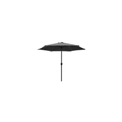 SEASONAL TRENDS - Parasol Hexagonal De Acero Manual 2.70 M Gris Con Manivela Sin Base