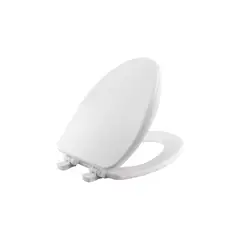 MAYFAIR - Asiento De Inodoro Elong Alta Resis Madera Moldeada Blanco