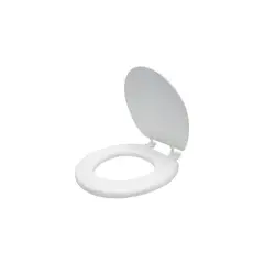 PROSOURCE - Asiento De Inodoro Redondo Suave Color Blanco