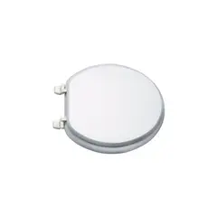PROSOURCE - Asiento De Inodoro Redondo De Madera Color Blanco