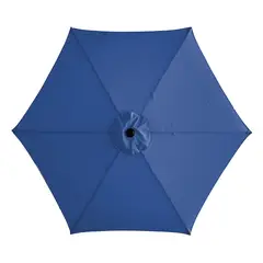SEASONAL TRENDS - Parasol Redondo De Acero Manual 2.74 M Azul Marino Con Manivela Sin Base