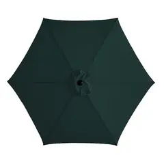 SEASONAL TRENDS - Parasol Redondo De Acero Manual 2.74 M Verde Con Manivela Sin Base
