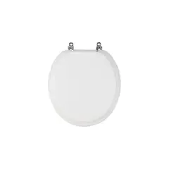 PROSOURCE - Asiento de Inodoro Estándar de 43.18 cm Blanco/Cromado