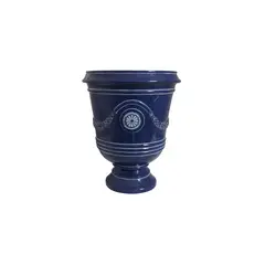 SOUTHERN PATIO - Maceta Con Forma De Urna Azul Marino Brillante De 45.72 cm