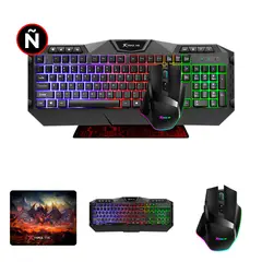 XTRIKE ME - Combo Gamer 3 En 1 Teclado Mouse Pad Pc