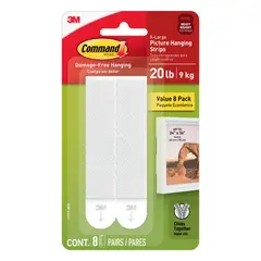 COMMAND - Pack Tiras X 8 Pares Sujetacuadros Xl