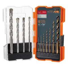 TRUPER - Juego de 11 Brocas Profesionales para Metal y Concreto