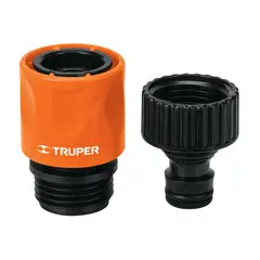 TRUPER - Acople Rápido Sistema Click Para Manguera, Uso En Llave