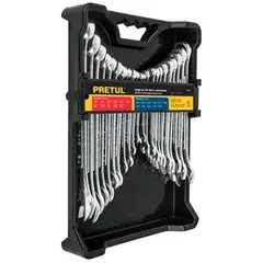 PRETUL - Juego de Llaves 22 Piezas Mixtas Métricas y Pulgadas Cromo Vanadio